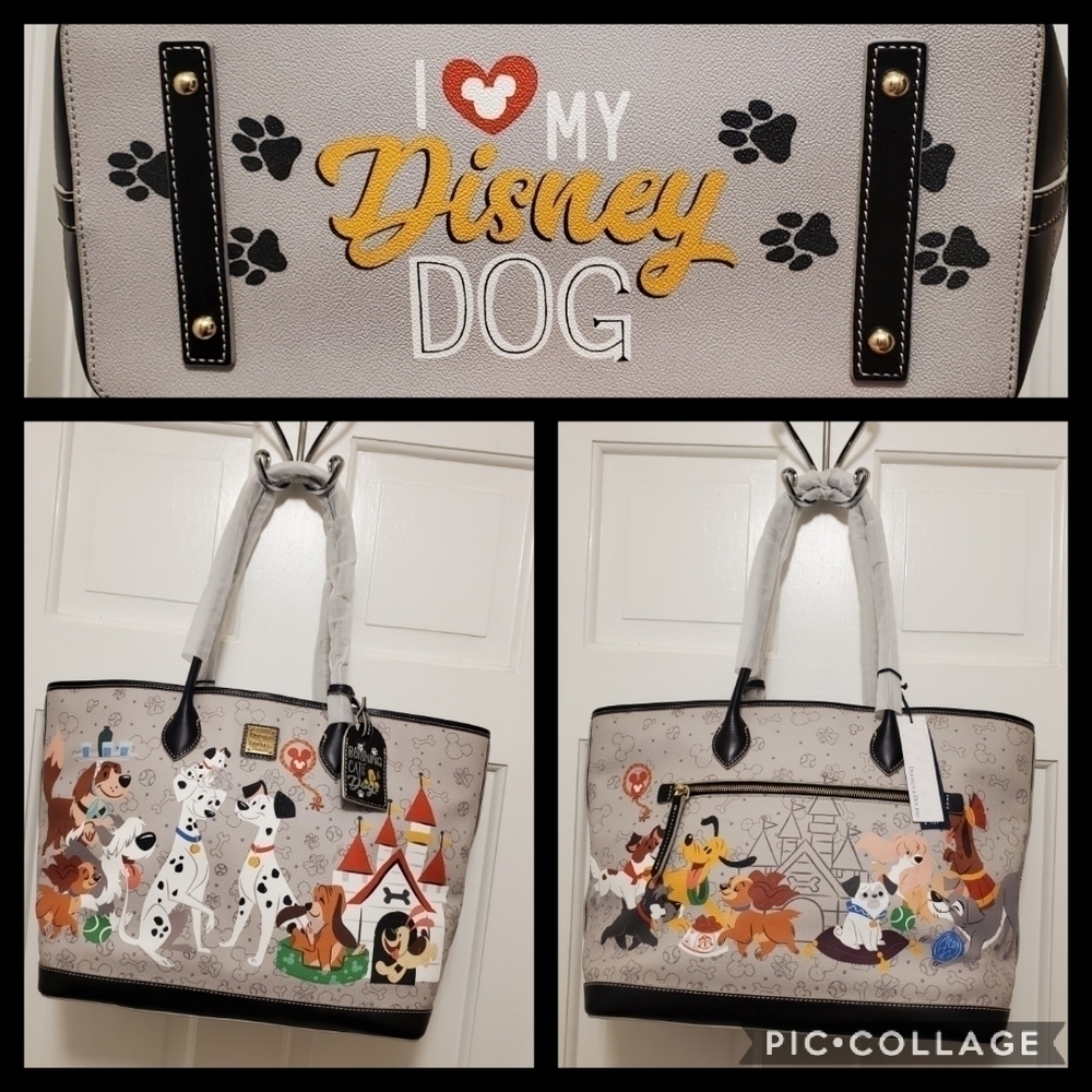 Nwt Disney Dooney & Bourke "Reigning Dogs" Large Tote, Authentic, Collectors